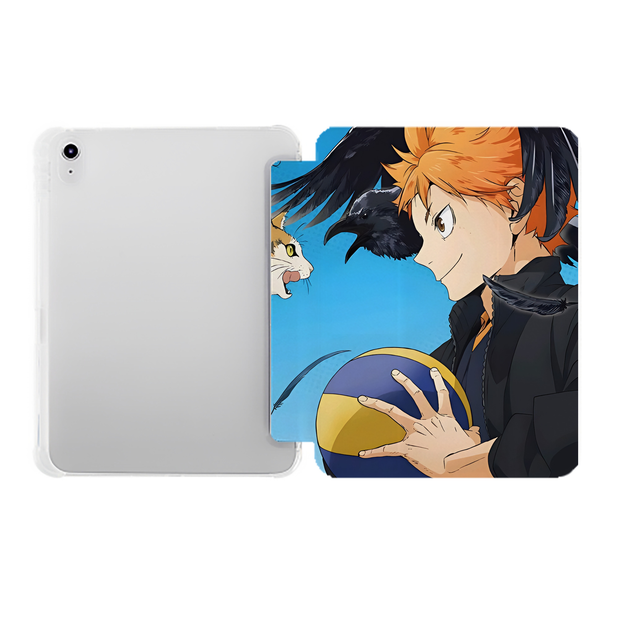 （画像用） ハイキュー!! Haikyu!! IPad ケース ペン収納付き 三つ折りスタンド PUレザー×シリコン 対応機種9.5/10.5/10.9インチ